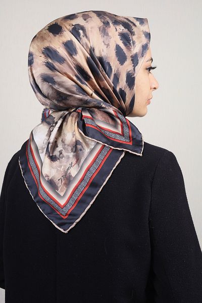 PİRAMİT Φουλάρι από ρεγιόν με σχέδιο Pyramid Luxer - Pattern-38 - Color-01