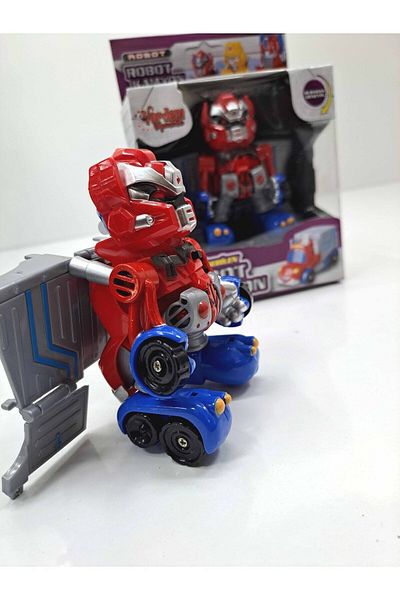 FEN TOYS 10.5X6Cm Bass Truck Robot - Transforming Robot Transforming Car with Light and Sound