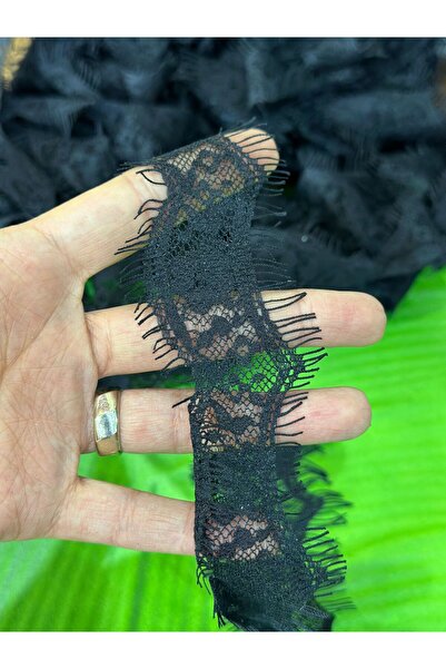 Gönülden Tasarım 300X3 CM SAKALLI GÜPÜR SİYAH ŞERİT DİKİŞ GİYİM AKSESUARI