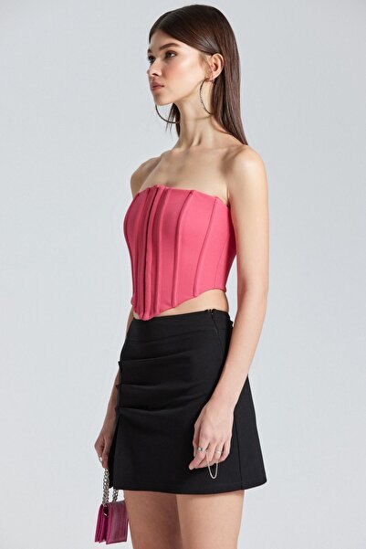 World Fashion Trends Ροζ Τόμπα - 1902 Κιθάρα Ακαδημίας Πειρατικής Κρέμας με διπλό στρώμα κρεπ με εσώρουχο και αγκράφα