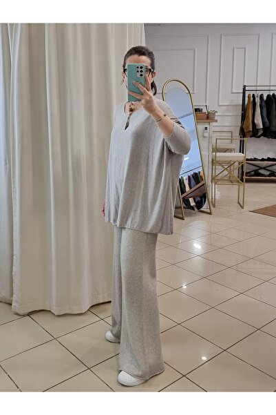 pudubutik Woolen Soft Knitwear Trousers Beige