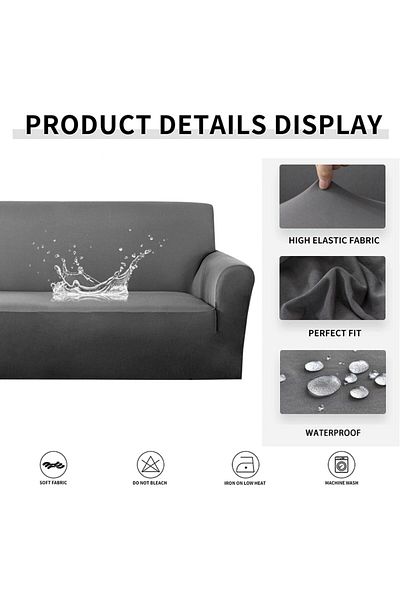 Evory Home Sofa Covers Waterproof Velvet Flower L Shape 5.5 Meter Water Resistant