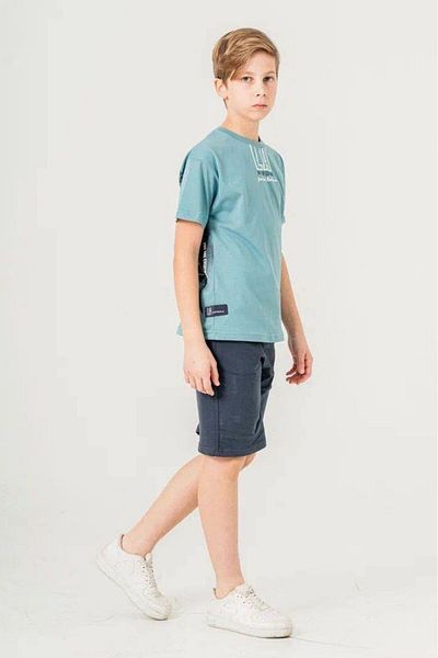 MAXI DRY 100% Cotton Front Back Printed Cargo Pocket Shorts Men's Bottom Top Set