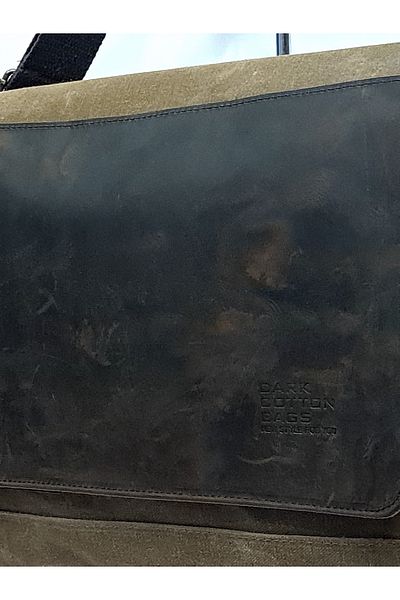 Old Cotton Чанта за лаптоп и портмоне от естествена кожа с восъчно платно, водоустойчива, 7171GDS