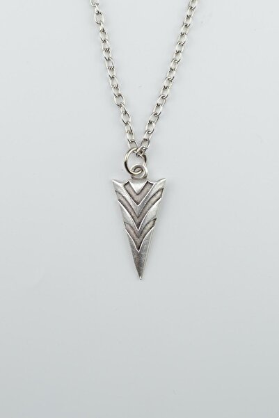 Bu Farklı Ok ucu Gümüş Kaplama Düz Zincir Kolye