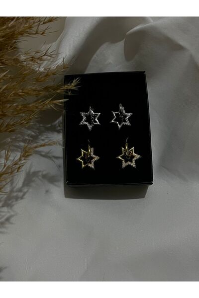 Jewerly Yıldız model sallanan çelik paslanmaz küpe