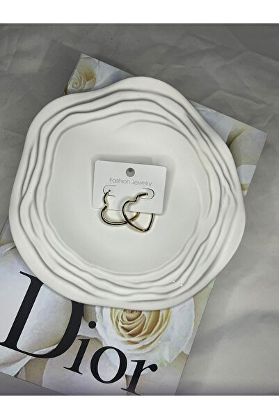 Jewerly Kalp model paslanmaz gold çelik küpe