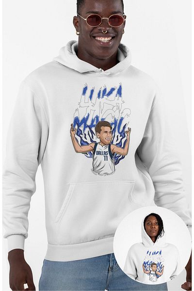 Fuddy Moda Unisex Luka Doncic Basketball Themed Oversize Capnlu Hoodie