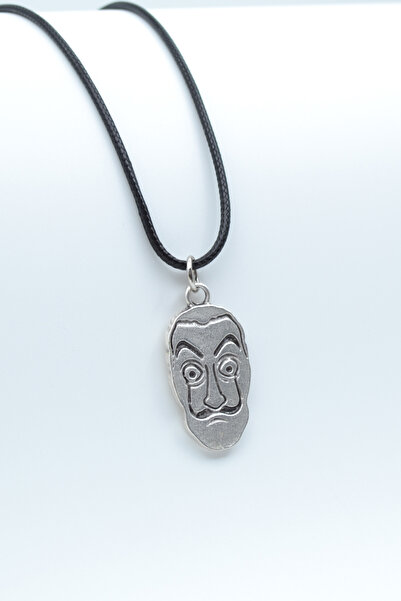 Bu Farklı La Casa De Papel - Salvador Dali Gümüş Kaplama Deri İp Kolye