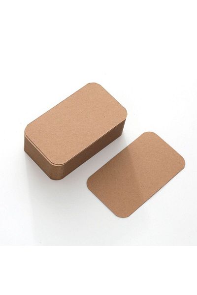 Choice 100 Khaki 20/50/100pcs Color Kraft Paper Card Retro Double Sided Word Card Diy Postcard Gift Greetin