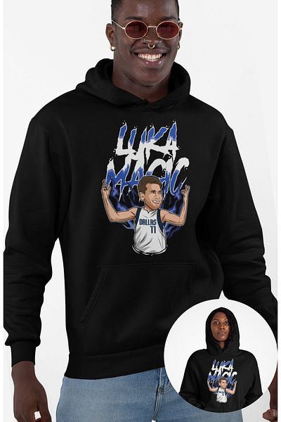 Fuddy Moda Unisex Luka Doncic Basketball Themed Oversize Capnlu Hoodie
