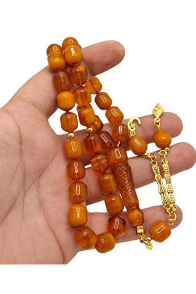 Han Ticarethane Медено оцветени крайни капсули на прах от кехлибарени молитве...