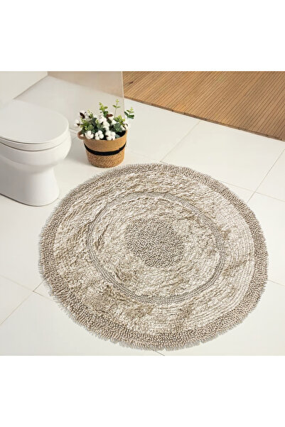 AVANTAJ Macoroni Yuvarlak Vizon Oda Banyo Halısı Makinede Yıkanabilir %100 Pa...