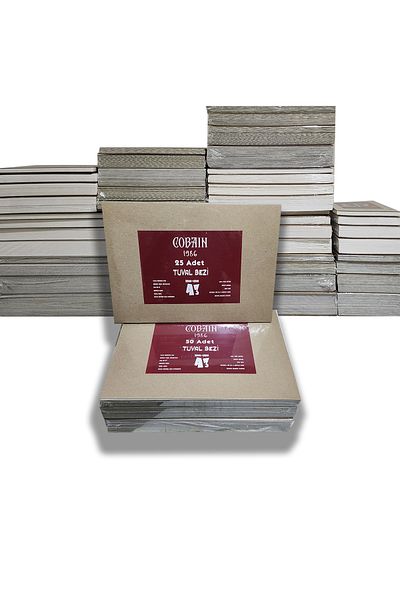 Bordosanat Cobain 50 Pcs Canvas Cloth Smooth-Cut 300Gr Primed for Acrylic Paint Oil Painting with Size Options