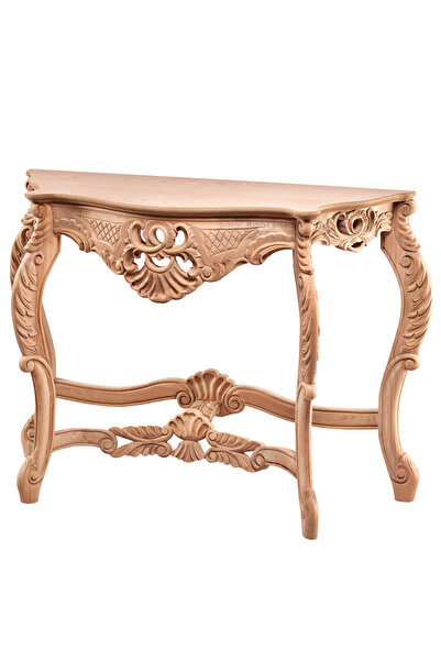 Mobilya Baba Tekman Oymalı Cilasız Ham Ahşap