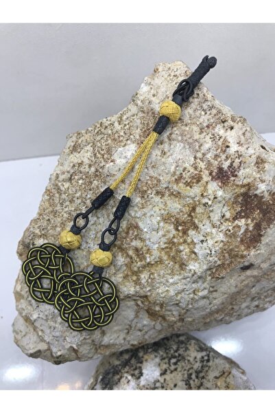 KAZZAZE Επιχρυσωμένο Μαύρο Συνδυασμός Love Knot Διπλή Φούντα