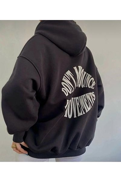 BLYDE LAYY Women's 3 Thread Dont Hoodie Sweatshirt Black
