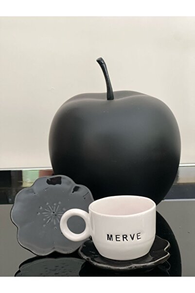 MeGgDecor Yeni Batık Isimli 90ml Türk Kahvesi Fincanı (İSTEDİĞİNİZ ISMİ YAZIYORUZ)