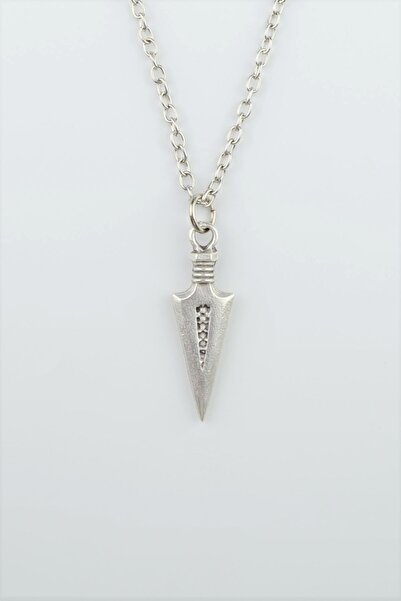 Bu Farklı Ok ucu Gümüş Kaplama Düz Zincir Kolye