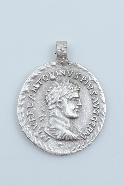 Bu Farklı Roma Parası Sikke Gümüş Kaplama Kolye Ucu