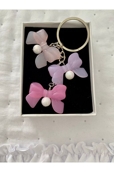Pinky Lady Pink Bow Keychain