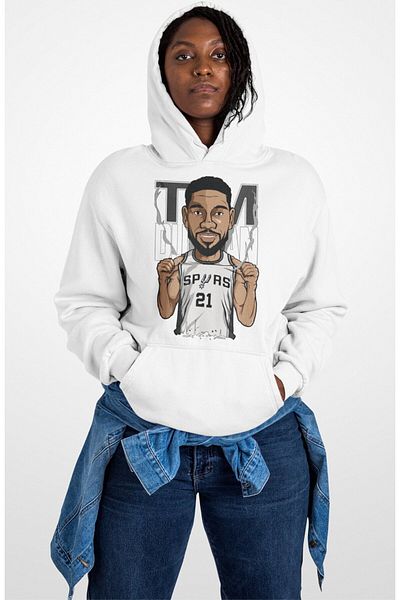 Fuddy Moda Unisex Tim Duncan Hoodie - Φούτερ με θέμα το μπάσκετ Oversize Gate