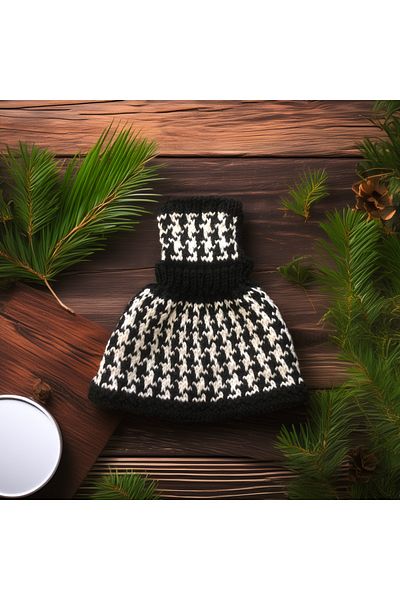 Lady Fify Black White Fifyanel Gilet for Cat Dog