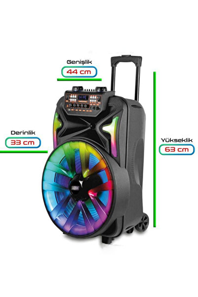 Techno Bluetooth Özellikli Hoparlör 8000W Karaoke Mikrofon Özellikli Profesyo...