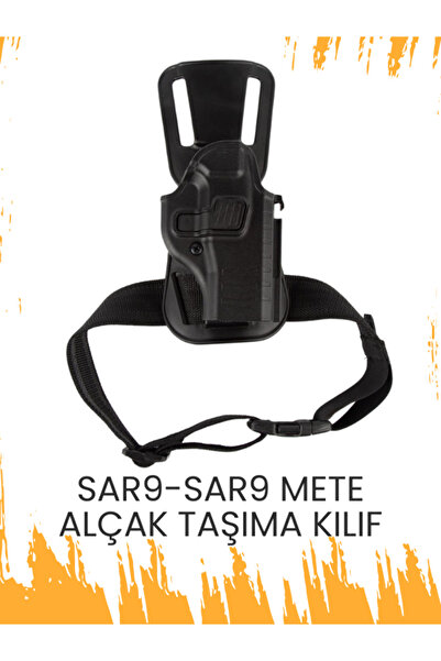 Polis Sepeti To Gun Holster Sarsılmaz SAR9-SAR9 METE Alçak Taşıma Tabanca Kılıfı Siyah SAĞ EL
