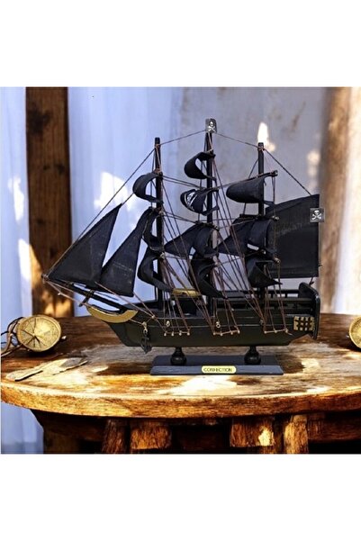 hediyeconcepti The Black Pearl – Ahşap El Yapımı Korsan Gemisi 35cm