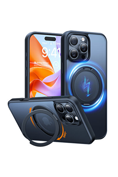 TORRAS حافظة MagSafe قابلة للدوران 360 درجة لهاتف iPhone 16 Pro Max: حامل، حا...