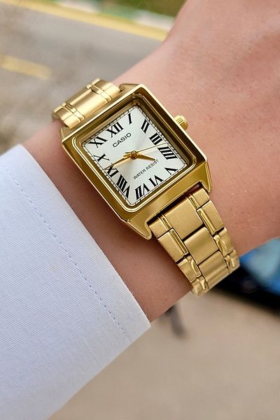 Casio Brand Steel Cord, Gold Yellow Color, Women's Wrist Watch