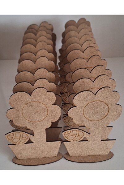 Ebrulisler 20 قطعة زهرة الأقحوان في مزهرية نشاط الرسم على الخشب دورة مدرسية ن...