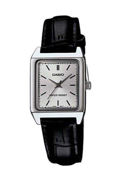 Casio Kadranı Gri Kordonu Siyah Renk Garantili Kadın Kol Saati