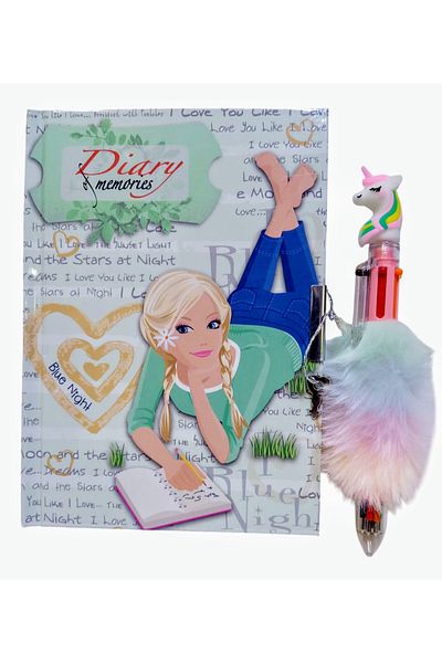 izmir yazici servis Gift Cndy Girl Locked Souvenir and Diary Notebook + Micro Licensed Unicorn Ballpoint Pen