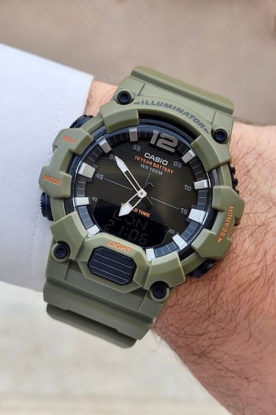 Casio Brand Green Dial Men's Wristwatch