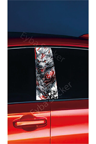 EYBA STİCKER رقائق تغطية عمود باب السيارة shengay lurt مع نمط DRK15 (مجموعة ا...