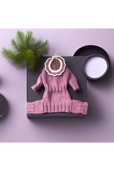 Lady Fify Fisherman's Luminous Purple Jumpsuit with Collar Gift for Cat Dog