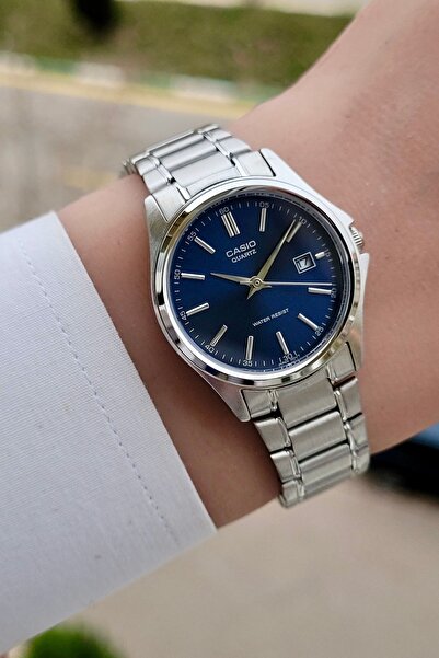 Casio Kadranı Lacivert Kordonu Gri Renk Garantili Kadın Kol Saati