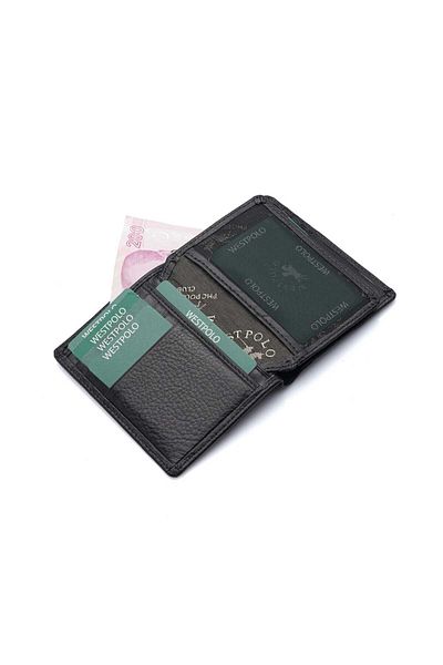 Westpolo Мъжки портфейл от естествена кожа с отделения