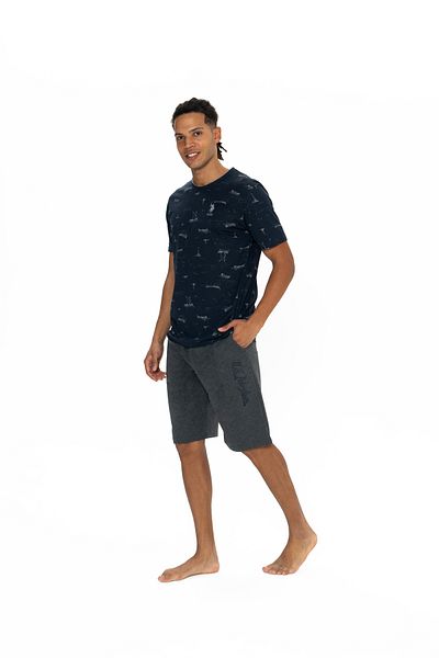 U.S. Polo Assn. Original Licensed New Season Men's Round Neck T-Shirt Shorts Set