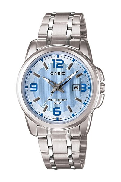Casio Kadranı Mavi Kordonu Gri Renk Garantili Kadın Kol Saati