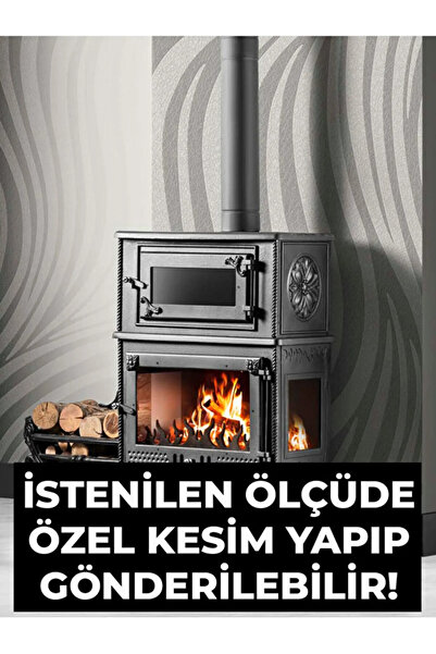 Kera Glass 49.5 X 28 Isıya Dayanıklı Şömine/kuzine/soba Camı 4 Mm - Seramik C...