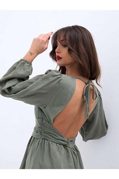 MİO Edolika 6528 Jumpsuit Dress-Khaki