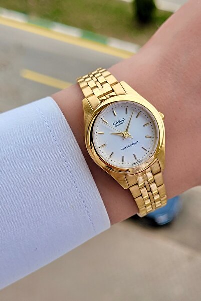 Casio Women's Wristwatch with White Dial Cord Yellow Color Guarantee