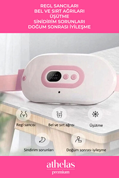 Athelas Regl Ağrısı Azaltıcı Özel Bel Titreşimli Sıcak Tutan Taşınabilir Özel...