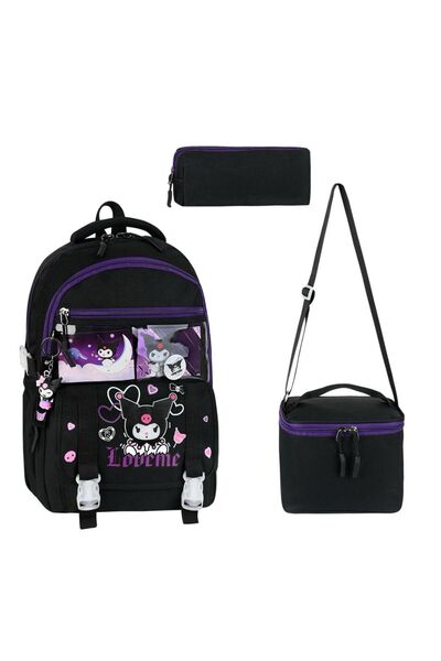 Dainty Bag Комплект калъф за моливи „Хранене“ за начално училище „Куро“