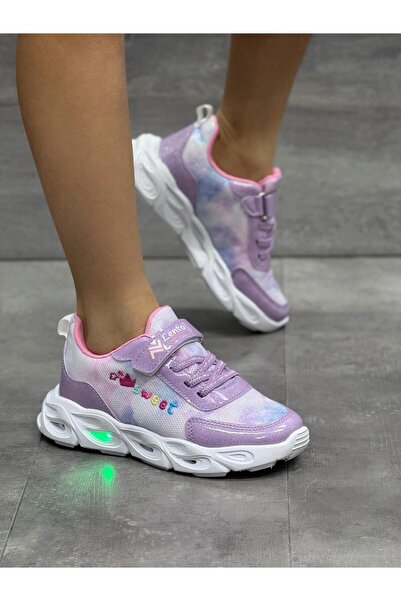 brosco Çocuk Unisex Ortopedik Snakers Işılklı(Lambalı)Spor Ayakkabı