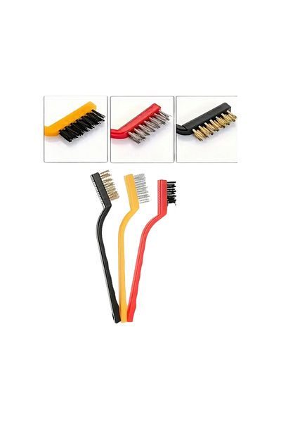 VANCL 3 Pieces Cooker Oven Barbecue Grill Airfryer Cleaning Wire Rust Removal Brush 3 Pieces Oil Cleaning Brush