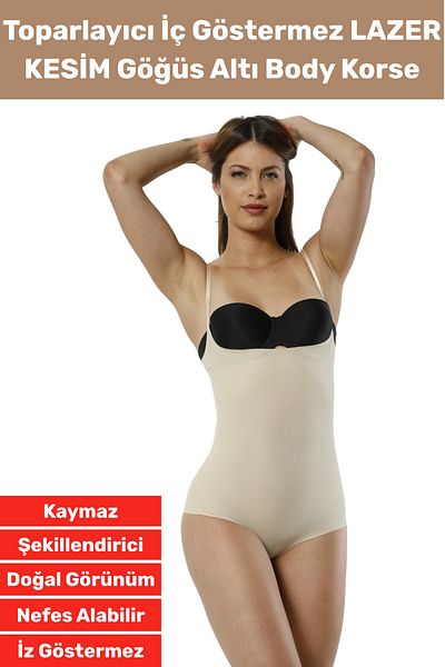 Wintoup Special Production Trace No Show No Slip Firming Shaping LASER CUT Body Corset Under Breast Body Corset